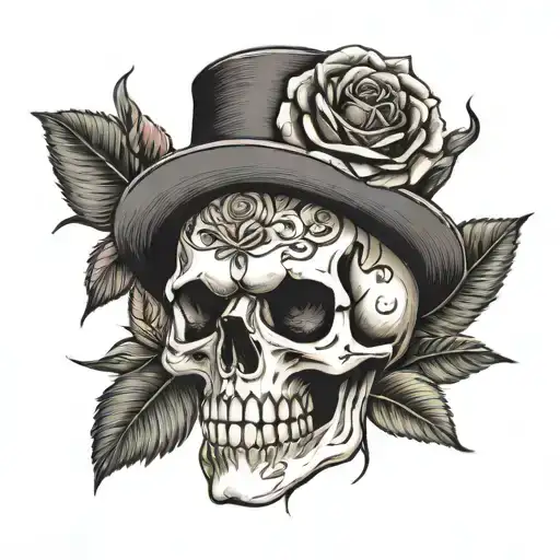 Skull And Roses Growing