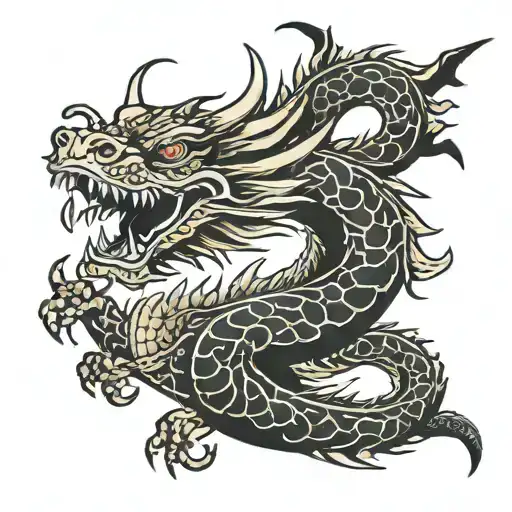 Dragon Japanese For Men Arm Sleeve