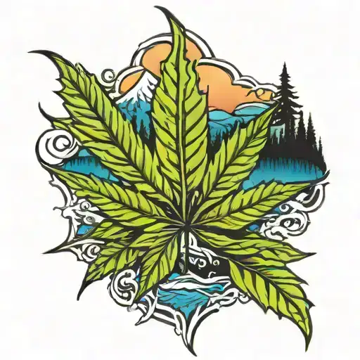 Pot Leaf Vermont Mountain Range