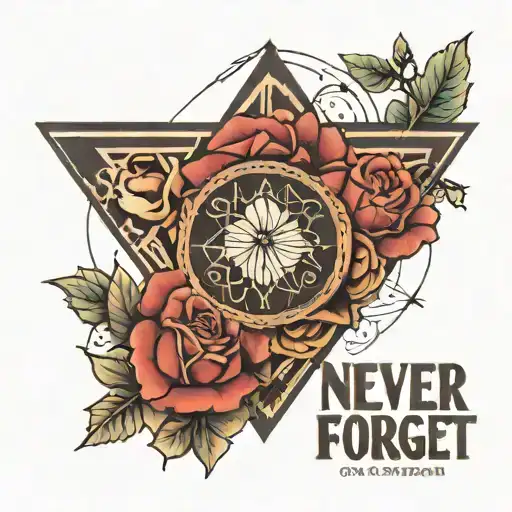 Never Forget You Are Strong Lettering Geometry Style