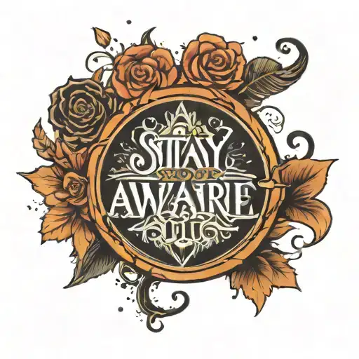 A Tattoo That Says Stay Aware With A Semicolon