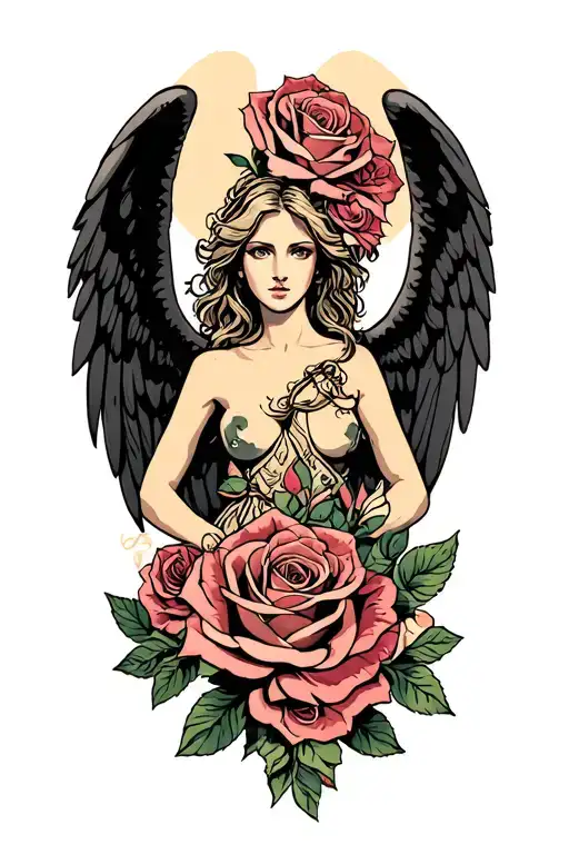 Roses And Angel