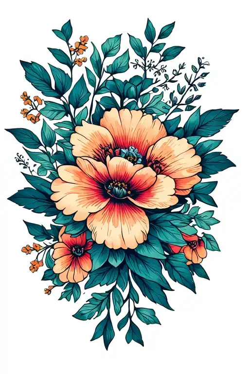 Floral Design Incorporating Elements