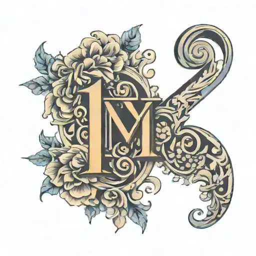 Roman Numeral 9 Negative Space With Outer Shading