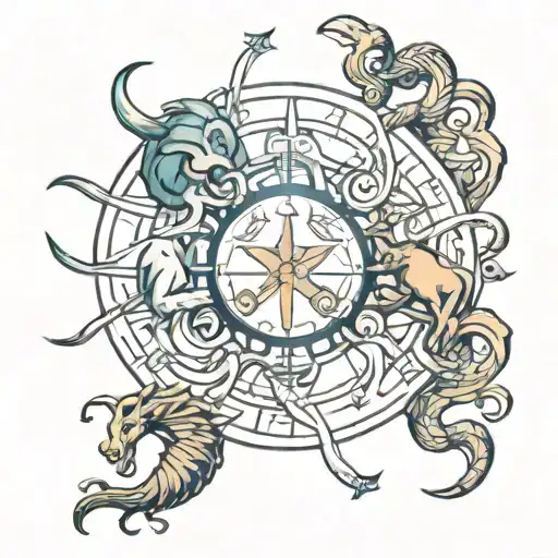 Zodiac Signs Intertwined