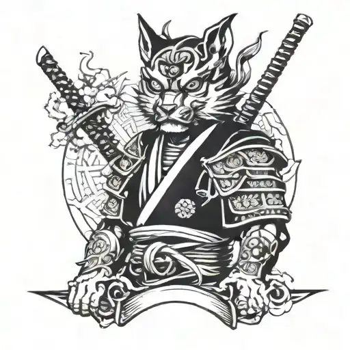 Samurai With Wolf Head