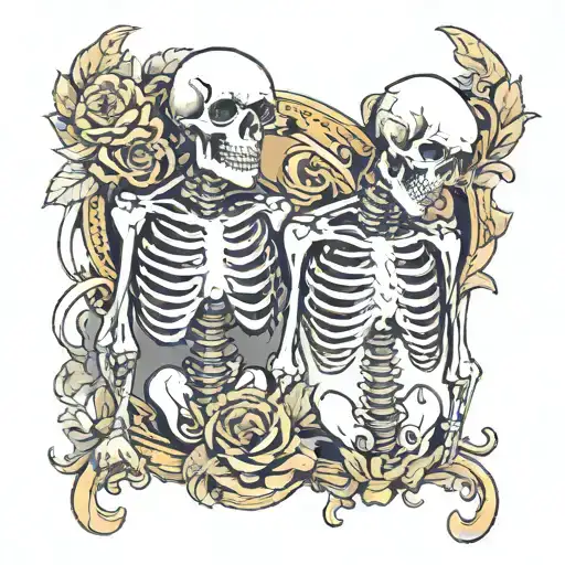 Skeleton With Medallion