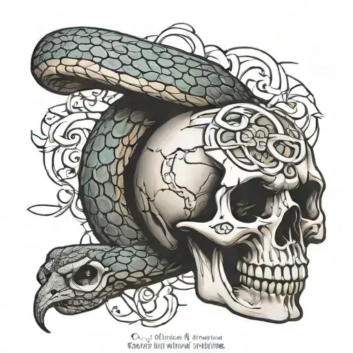 Skull And Snake