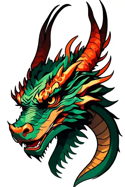 Forward Facing Dragon Head