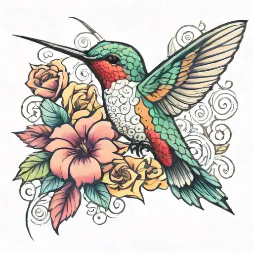 Hummingbird Flower Butterfly With