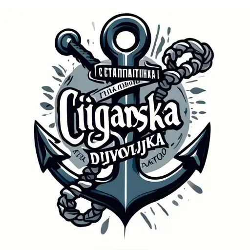 An Anchor That Has The Words Ciganska Djevojka