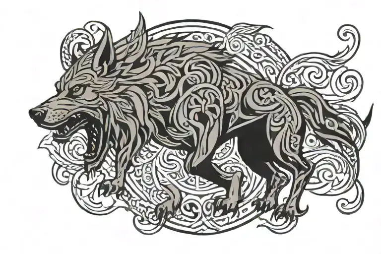 Viking Fenrir Viking Norse Wolf