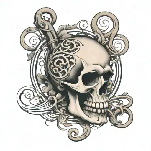 Half Skull Half Treble Clef
