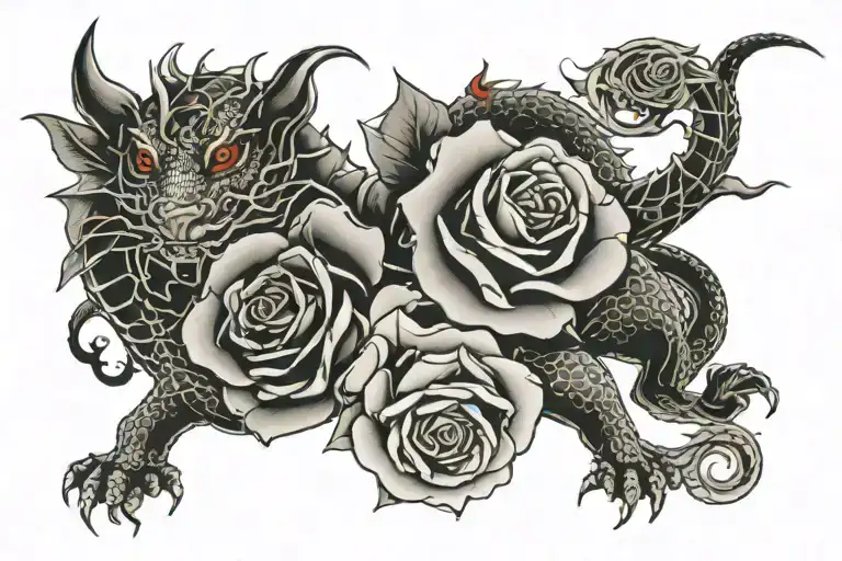 Rose And Dragon Wrapped