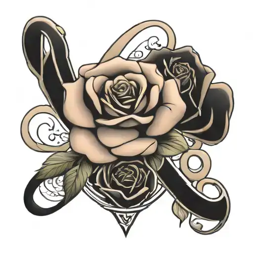 Rose Infinity Symbol Intertwined And Love