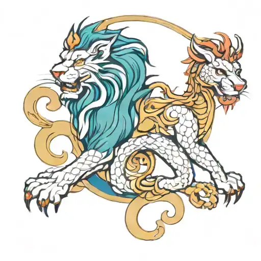Lion Dragon Trinity