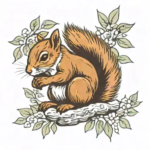 Soldier Squirrel And Olive Tree