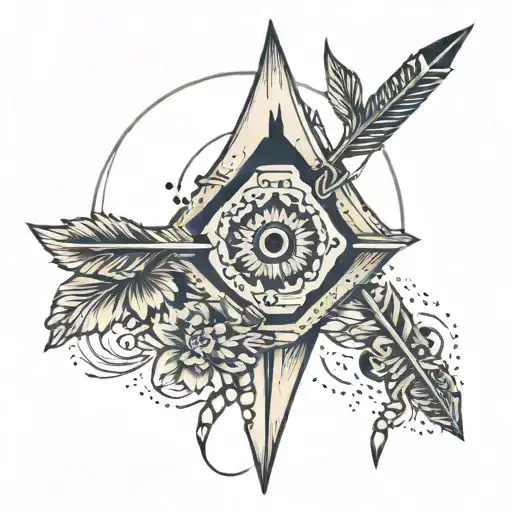 Arrow With Thumb Prints In The Middle