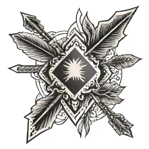 Arrow With Thumb Prints In The Middle