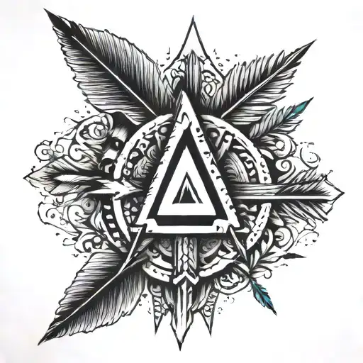 Arrow With Thumb Prints In The Middle