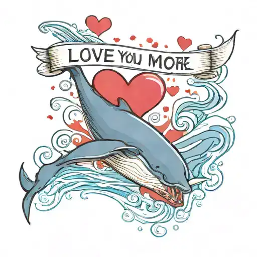 Whale With Letters Saying I Love You More Than A Million Blue Whales