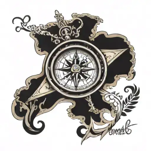 Compass With The Word Blackwell Inside
