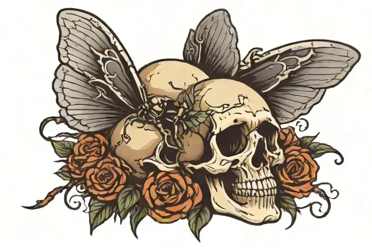 Skull And Fly