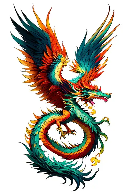 Phoenix And Dragon
