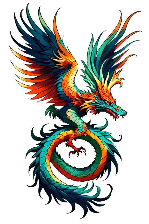Phoenix And Dragon