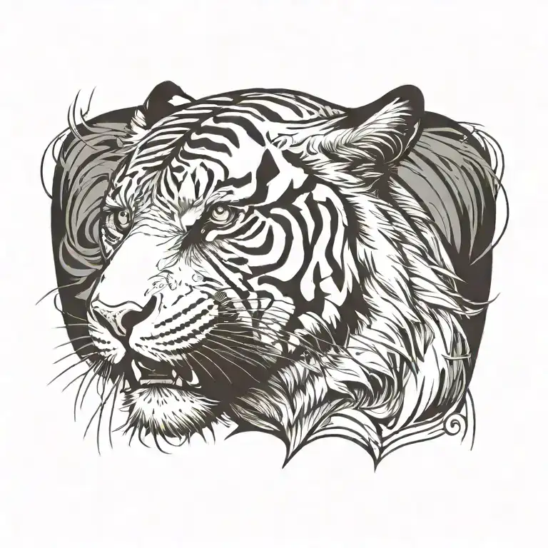 Tiger Head Profile Holding