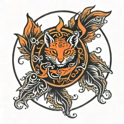 Tattoo Of A Small Ember In Black Circle