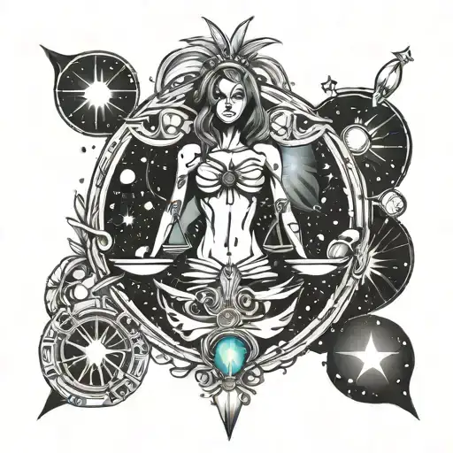Libra And Space Surrounded