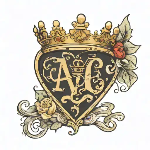An A With A Crown And The A Ending In A Heart With A Three Inside