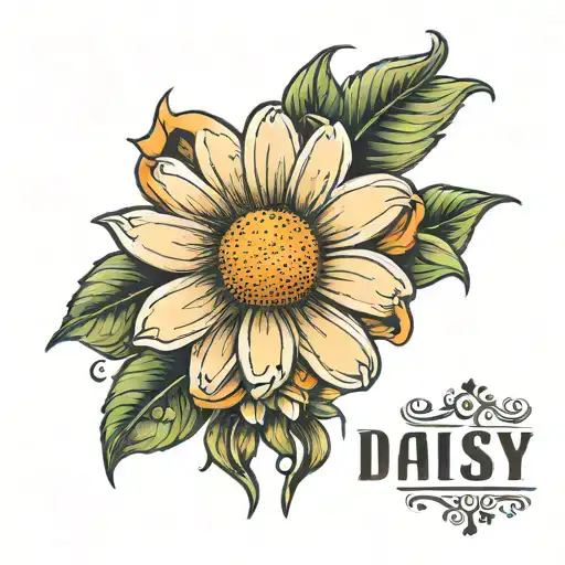 Daisy With Name Hadley Mae