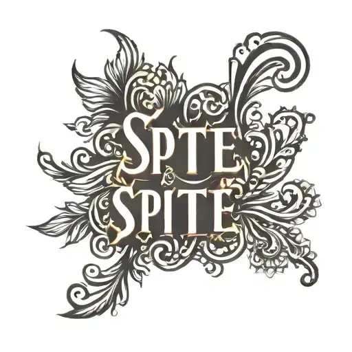 The Word 'Spite' Written In Minimalist Black