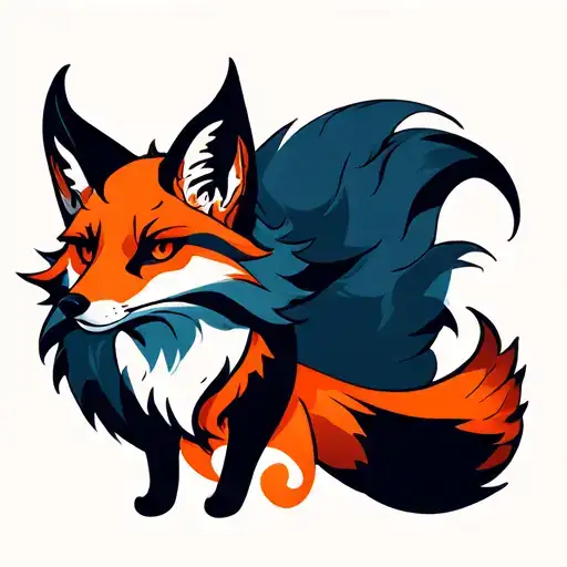 Full Body Fox With Devils Head