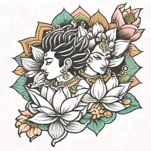 Aditya And Lotus Flower