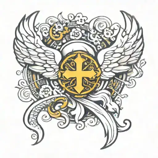 Puzzle Piece With A Halo And Angel Wings