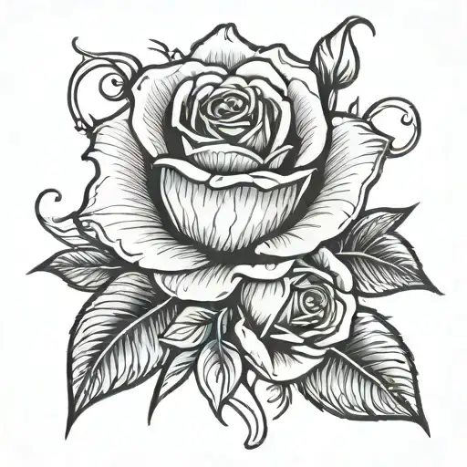 Line Art Rose
