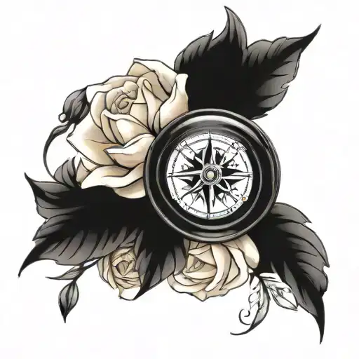 Compass With Jasmine Flower