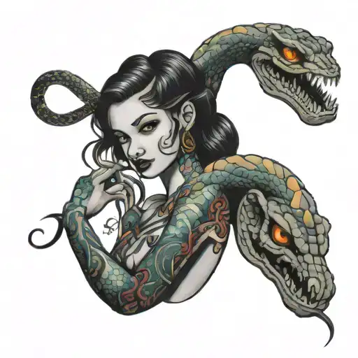 Woman With Snake