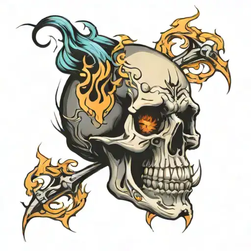 Skull And Fire