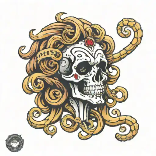 Skeleton Medusa Head