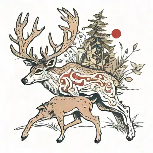 Blood Tracking Dog Finding Deer In Grass