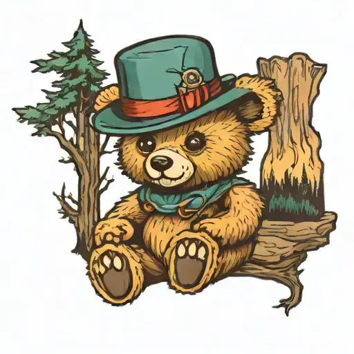 Teddy Bear With A Camping Hat