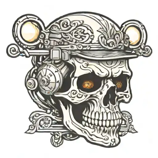 Skull Handlebars Headlight