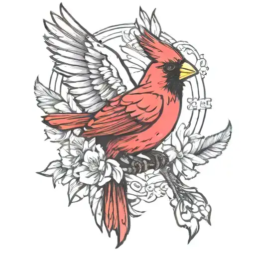 Cardinal With Angel Wings