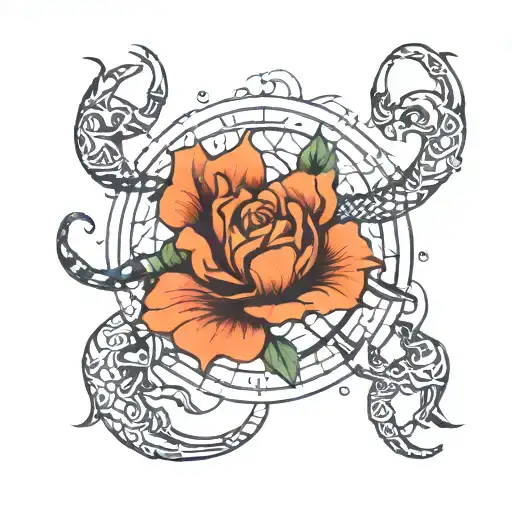 With Birth Date July 18 Zodiac Sign Scorpion And Om Symbol