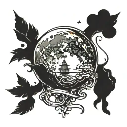 Moon With Phrase Calm Down