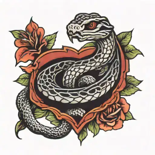 Snake Heart Banner Mom
